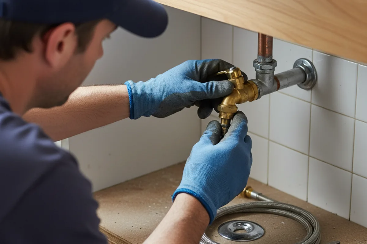Shutoff valve and fitting work during Faucet and Fixture Repair in Clark